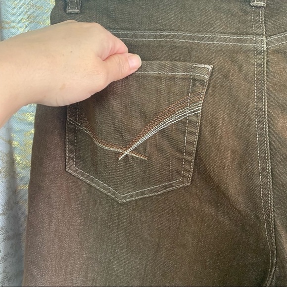 VINTAGE 🧚♀️ Lois Brown Bermuda Women’s Jeans Shorts Size 29 - Picture 8 of 13